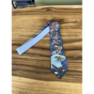 Ralph Marlin 1988 Blaine Heilman Men’s Necktie 56" Length 4" Width Birds of Prey